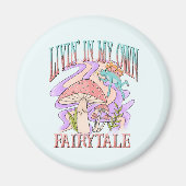 Leben" in meinem eigenen Märchen - Frosch und Pilz Magnet (Vorne)