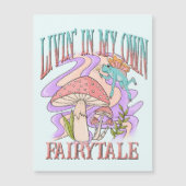 Leben" in meinem eigenen Märchen - Frosch und Pilz Magnetkarte (Vorderseite)