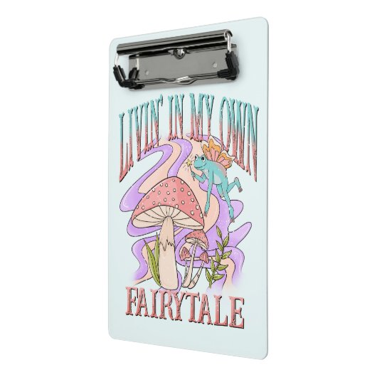 Leben" in meinem eigenen Märchen - Frosch und Pilz Mini Klemmbrett (Gewinkelt2)