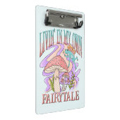 Leben" in meinem eigenen Märchen - Frosch und Pilz Mini Klemmbrett (Schrägansicht)