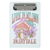 Leben" in meinem eigenen Märchen - Frosch und Pilz Mini Klemmbrett (Vorderseite)