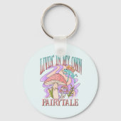 Leben" in meinem eigenen Märchen - Frosch und Pilz Schlüsselanhänger (Rückseite)