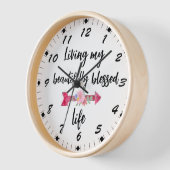 Leben in meinem wunderbar gesegneten Leben Uhr (Winkel)