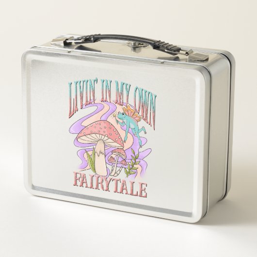 Leben in meiner eigenen Märchen Metall Brotdose (Rückseite)