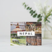 Leben in Nepal-Sammelkarte Postkarte (Stehend Vorderseite)