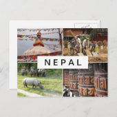 Leben in Nepal-Sammelkarte Postkarte (Vorne/Hinten)