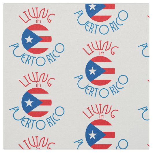 Leben in Puerto Rico Stoff (Muster)