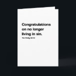 Leben in Sin Funny Wedding Card Karte<br><div class="desc">Bitte folgen Sie mir auf Instagram @oldupdesignofficial für Produktaktualisierungen.</div>