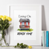 Leben in Strandzeit Fotodruck