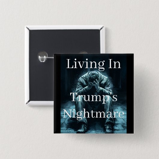 Leben in Trumps Alptraum-Knopf Button (Vorne & Hinten)