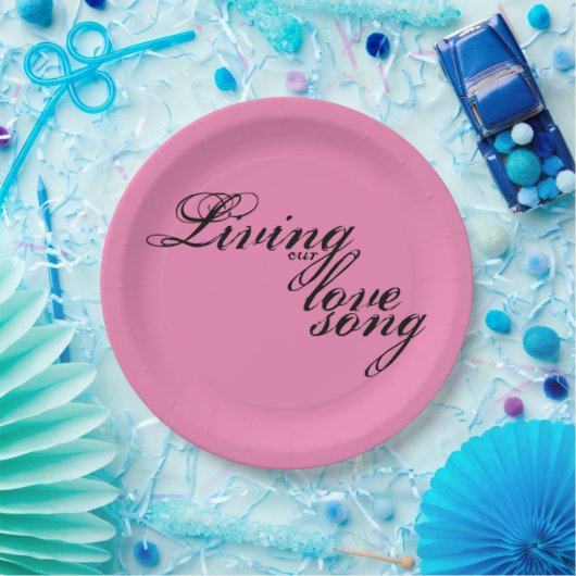 Leben in unserer Liebe Song Pappteller (Party)