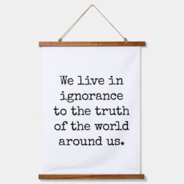 Leben in unwissender Holztäfelung Wandteppich Mit Holzrahmen