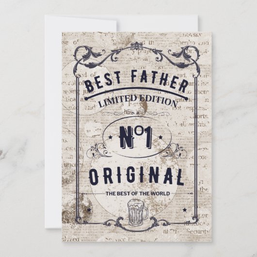 Leben in Vater, bestes Leben Einladung (Vorderseite)