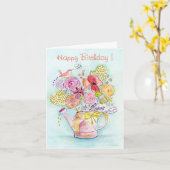 Leben in voller Blüte Faltenkarte Karte (Gelbe Blume)