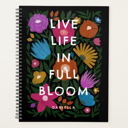 Leben in voller Blüte, kühl und blass | Name Planer (Vorderseite)