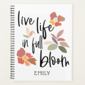 Leben in voller Blüte Motivierend Zitat Planer (Vorderseite)