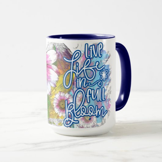 Leben in voller Blüte Tasse (VorderseiteRechts)