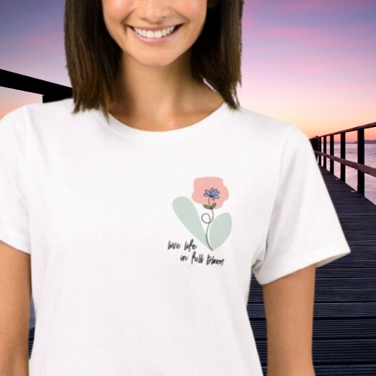 Leben in voller Blüte Wildblume Abstrakte Blume T-Shirt