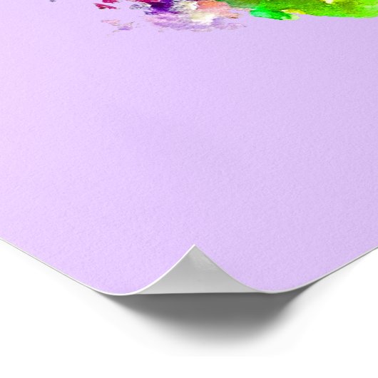 Leben in voller Blüte Zitat lila jacaranda Poster (Ecke)