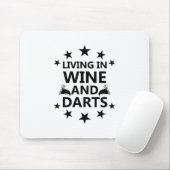 Leben in Wein und Darm Mousepad (Mit Mouse)