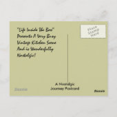 "LEBEN INNERHALB DER KASSE" Postkarte Vintage Küch (Rückseite)