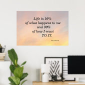 LEBEN IST 10% JOHN MAXWELL MOTIVATIONAOL POSTER (Heimbüro)
