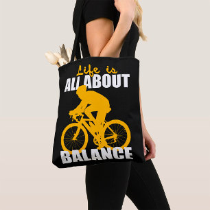 Leben ist alles über ausgewogene Radfahrermotivati Tasche