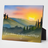 Leben ist Balance Rumi Zitat Hübsch Sonnenuntergan Fotoplatte (Seite)