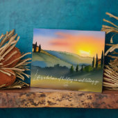 Leben ist Balance Rumi Zitat Hübsch Sonnenuntergan Fotoplatte (Seite)