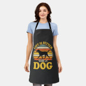 Leben ist besser mit einem Retro-Hund Schürze (Getragen)