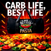 Leben ist besser mit Pasta-Schüssel Duffle Bag