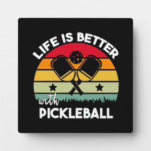 Leben ist besser mit Pickleball Fotoplatte