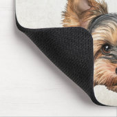 Leben ist besser mit Yorkie - Peeking Yorkie Mousepad (Ecke)