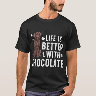 Leben ist besser Schokolade Labrador Eigentümer Sc T-Shirt