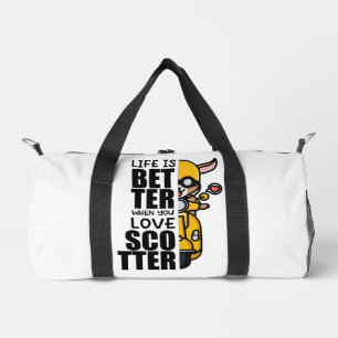 "Leben ist besser, wenn Sie Liebe Scooter - Niedli Duffle Bag