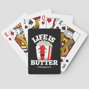 Leben ist Butter mit Popcorn Spielkarten