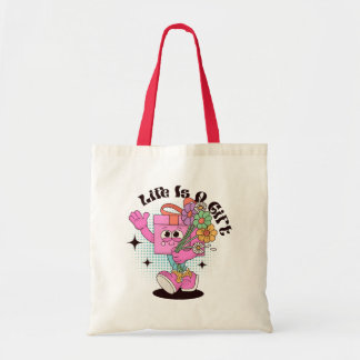 Leben ist ein Geschenk Retro Design Totasche Tragetasche