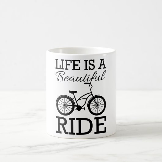 LEBEN IST EIN SCHÖNES RIDE Funny Cycling Bicycle Kaffeetasse (Mittel)