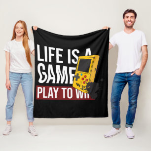 LEBEN IST EIN SPIELSPIEL, UM ZU GEWINNEN FLEECEDECKE