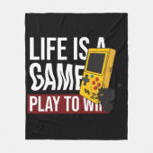 LEBEN IST EIN SPIELSPIEL, UM ZU GEWINNEN FLEECEDECKE (Vorderseite)