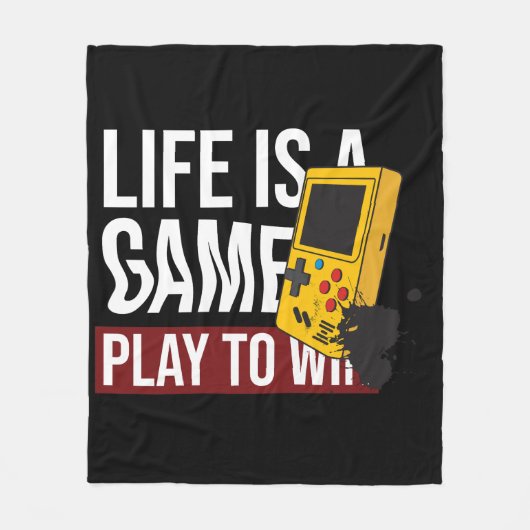 LEBEN IST EIN SPIELSPIEL, UM ZU GEWINNEN FLEECEDECKE (Vorderseite)