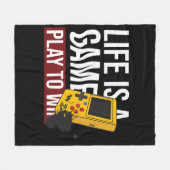 LEBEN IST EIN SPIELSPIEL, UM ZU GEWINNEN FLEECEDECKE (Vorderseite (Horizontal))