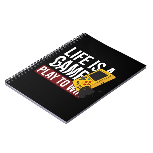 LEBEN IST EIN SPIELSPIEL, UM ZU GEWINNEN NOTIZBLOCK (Linke Seite)