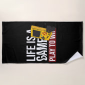 LEBEN IST EIN SPIELSPIEL, UM ZU GEWINNEN STRANDTUCH (Vorderseite)