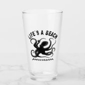 Leben ist ein Strand - Funny Summer Quote Design Glas (Vorderseite)