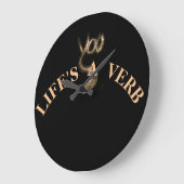 LEBEN IST EIN VERB GROßE WANDUHR (Winkel)