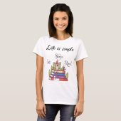 Leben ist einfach - Lesen T-Shirt (Vorne ganz)