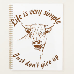 "Leben ist einfach - Motivierend Bull Art Design" Planer
