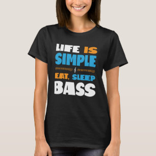 Leben ist einfach zu essen Sleep Sing Barbershop Q T-Shirt