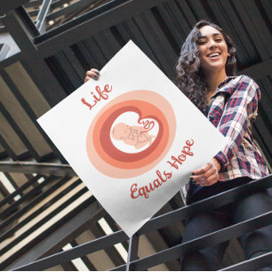 Leben ist gleich Hoffnung – Pro-Life-Bewusstseinsp Poster